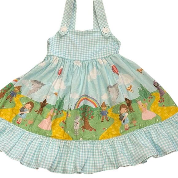 NWOT RicRac & Ruffles 3T Dress There’s No Place Like Home Wizard of Oz Gingham - Picture 1 of 12